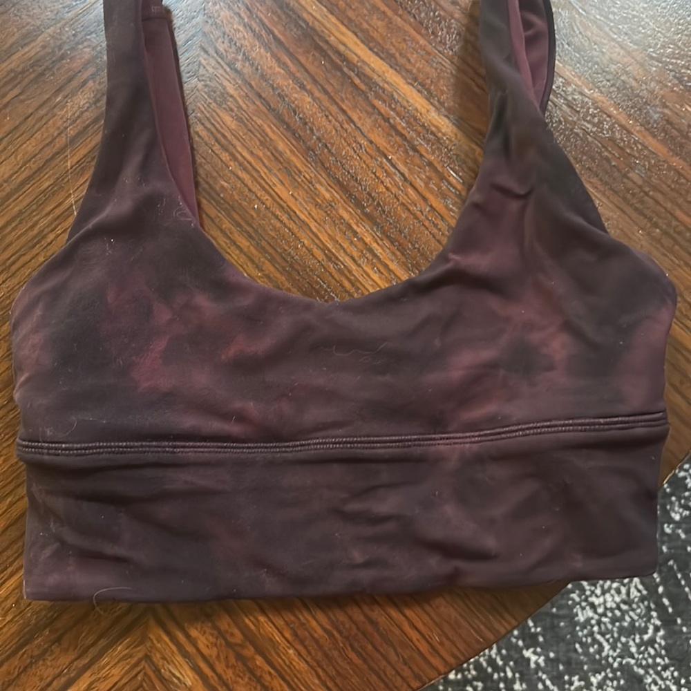 Lululemon size A/B cup reversible sports bra.  Color Purple. Very good cond.